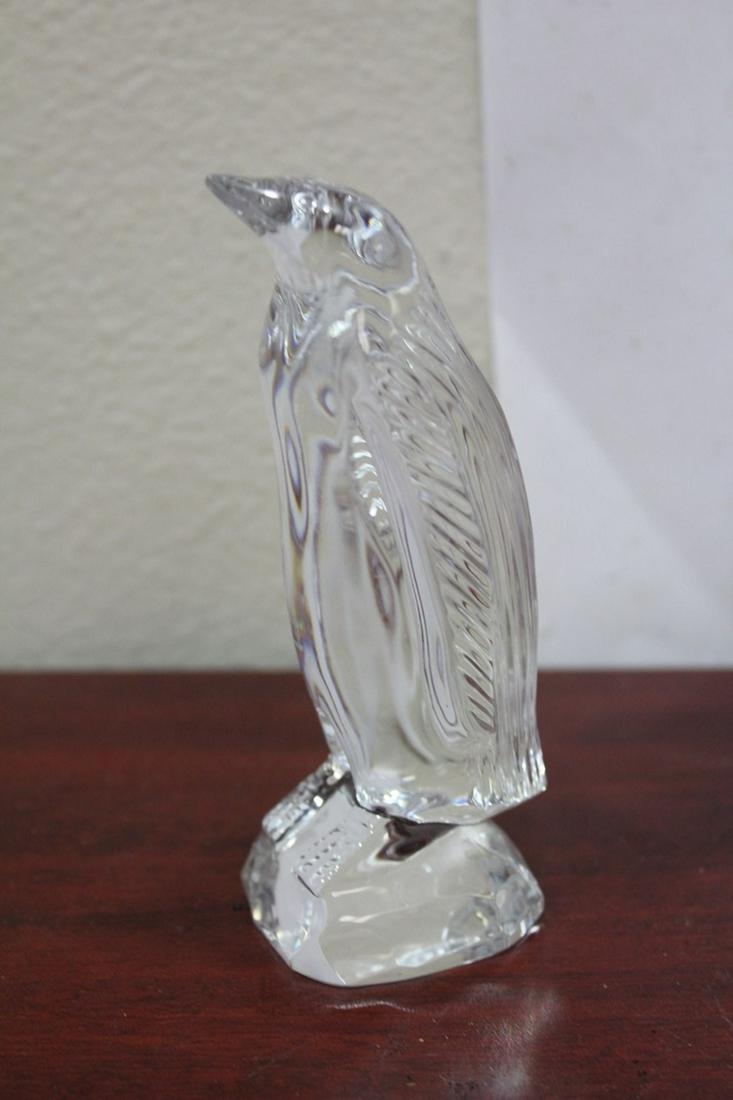 A Signed Waterford Penguin: 4 3/4" tall