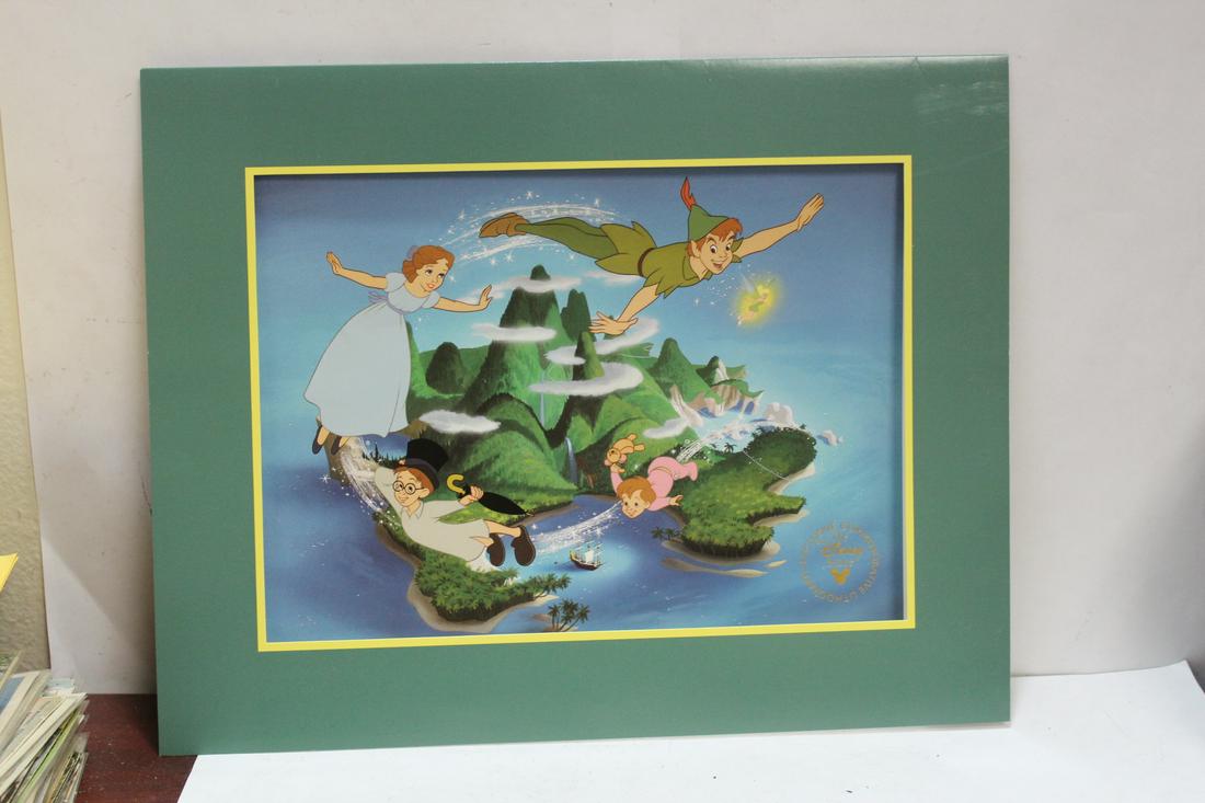A Peter Pan, Walt Disney Lithograph: 14" x 11"