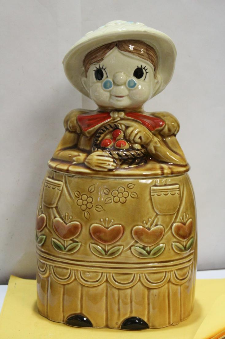A Japanese Cookie Jar: 12 1/2" tall
