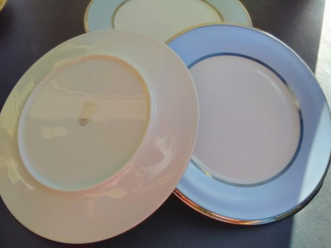 Set of 9 Lenox Blue Frost Salad Plates: 8 1/8 inches in diameter