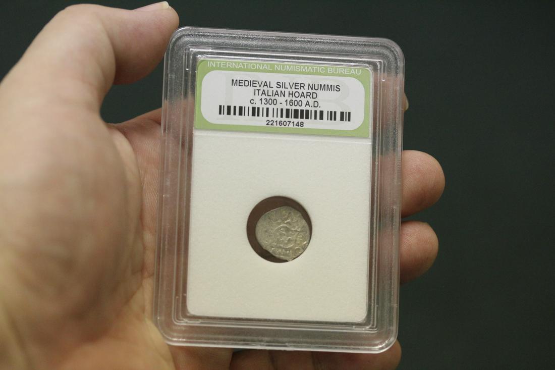 A Slabbed Medieval Silver Nummis: Italian Hoard - c.1300-1600A.D.