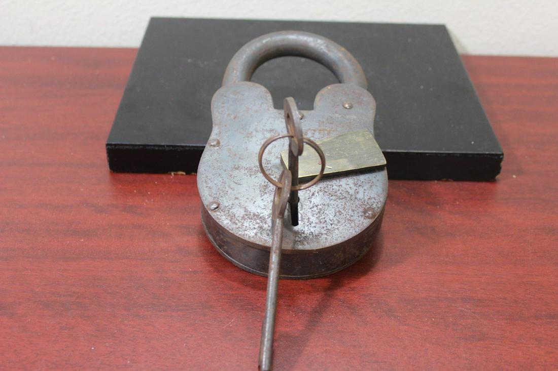 A Lock with Keys: 7 5/8" across