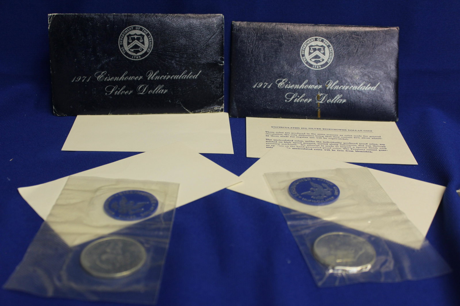 Lot of 2 40% Ike Dollars: as shown