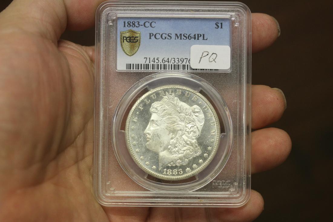 A PCGS Graded 1883-CC Morgan Silver Dollar: MS64 PL