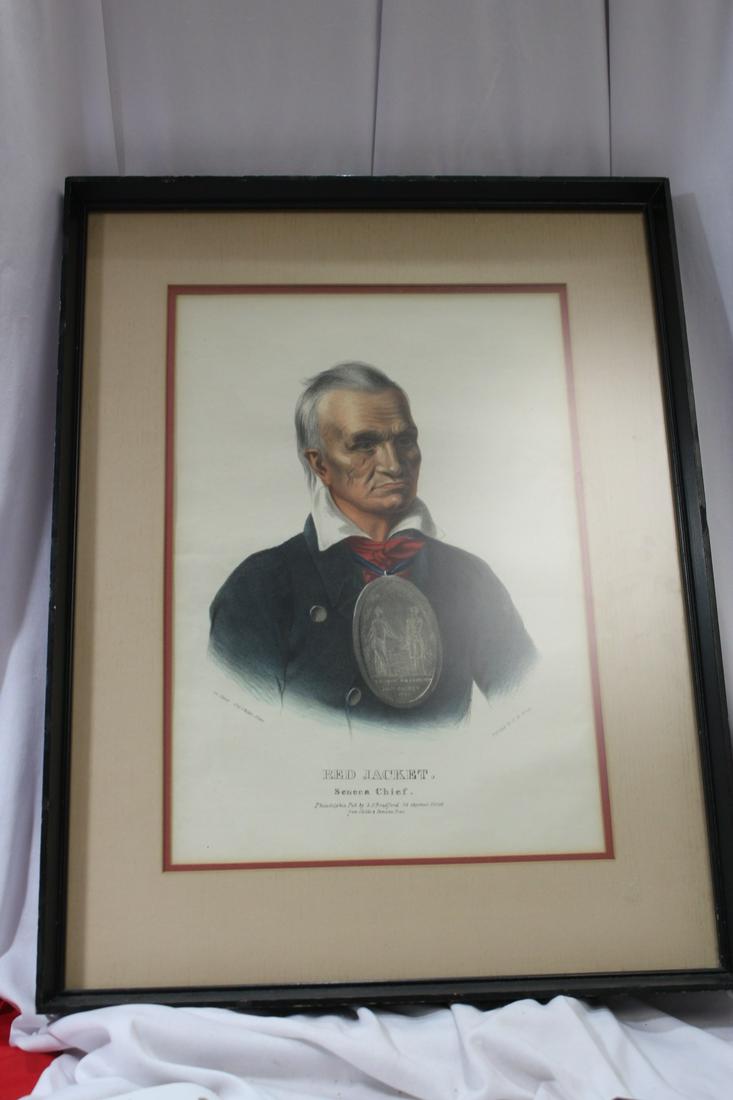 A Native American Print: Red Jacket Seneca Chief: overall= 20 1/2" x 15 3/4" - sight= 14 1/4" x 9 1/4"