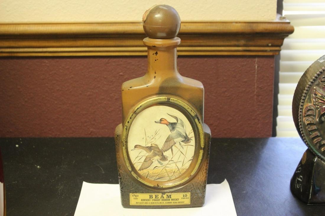 A Vintage Decorative Whiskey Bottle: No whiskey inside - 11" tall