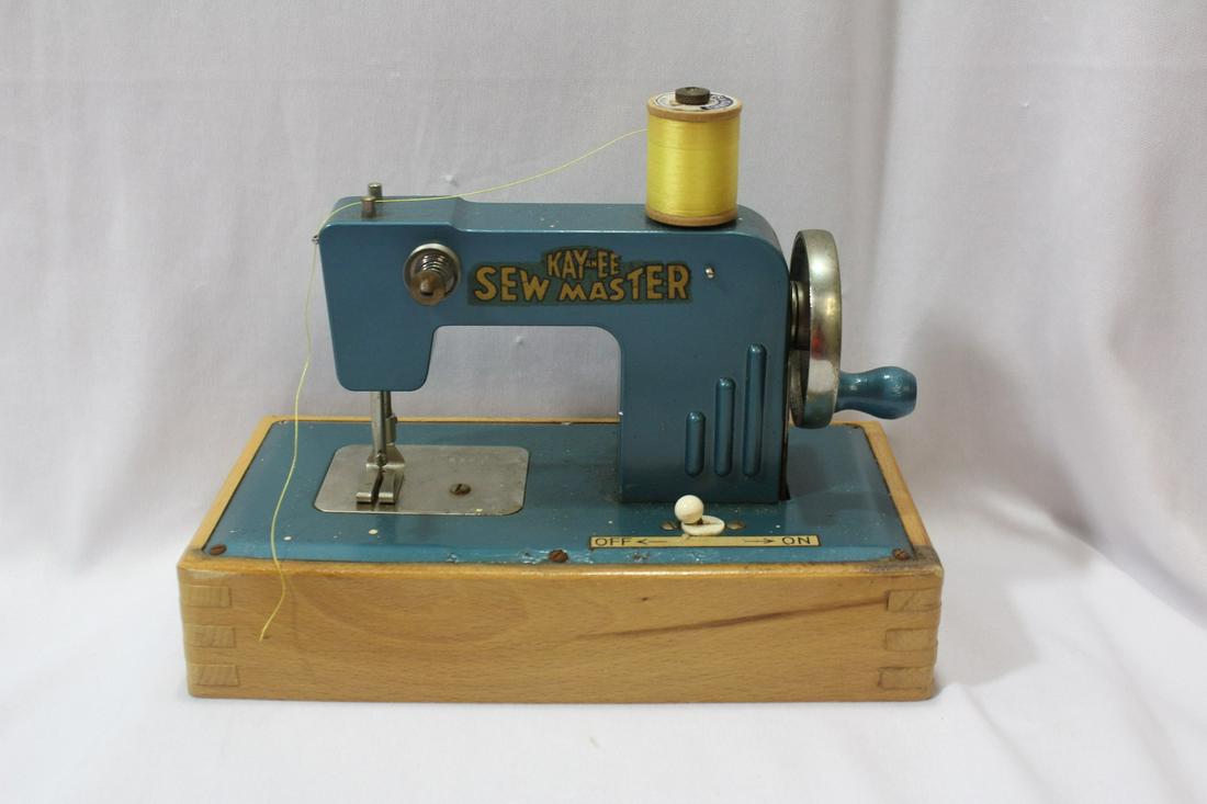 A Kayanee Toy Sewing Machine: with box - box is in tough shape, but at least it is still there
