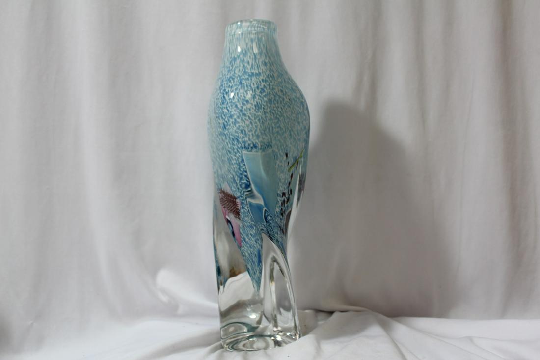 An Artglass Vase - Signed Eckerd 1992: most likely Rick Eckerd, his early work - 13" tall