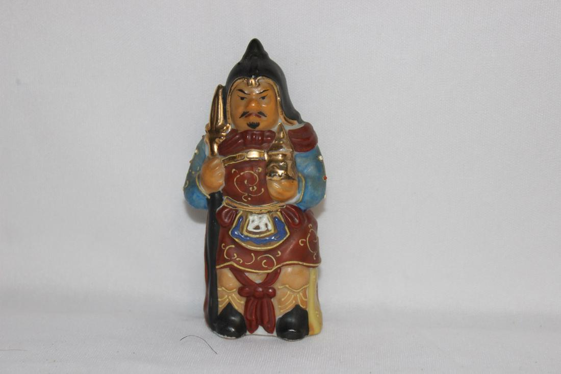 A Japanese Kutani Warrior: 4" tall
