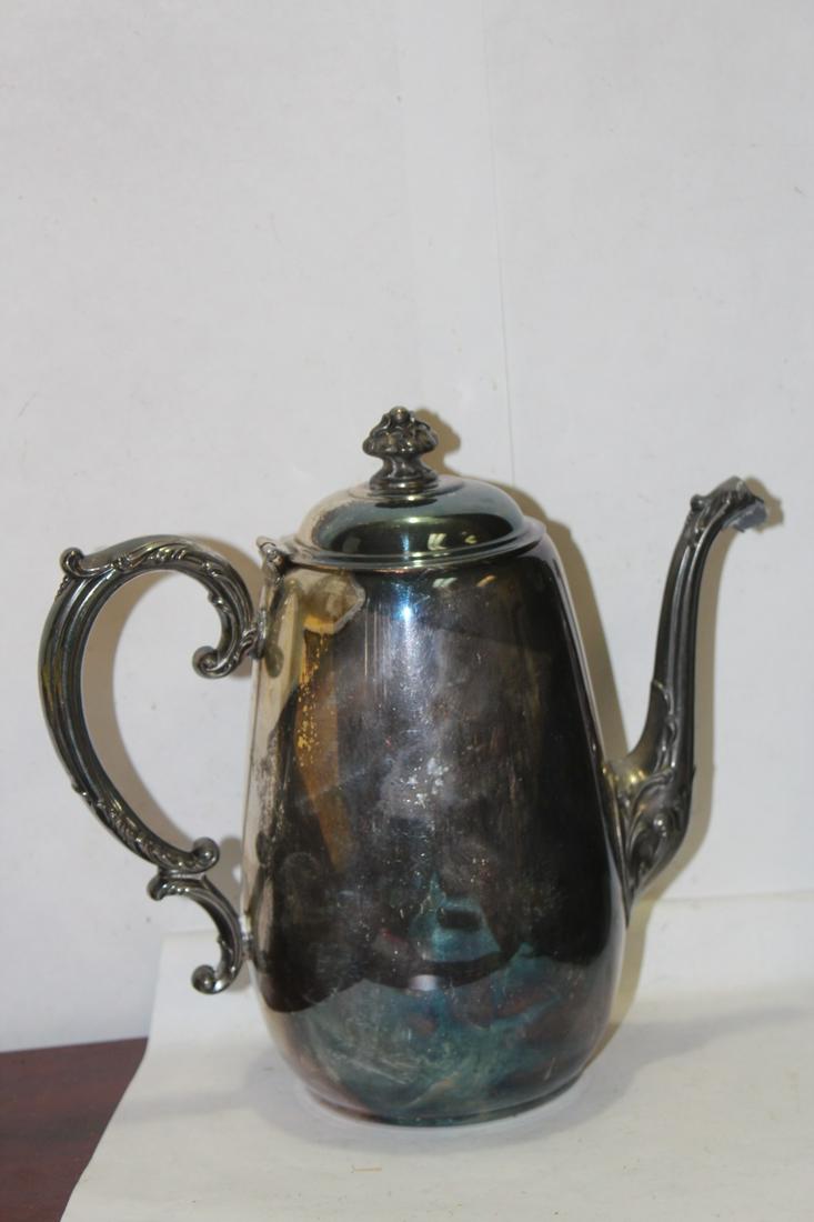 A Silverplated Teapot: 8 3/4" tall