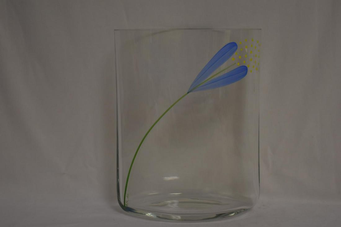 An Art Glass Vase: signed - Kosta Boda possibly Anne Nilsson - 9 inches tall