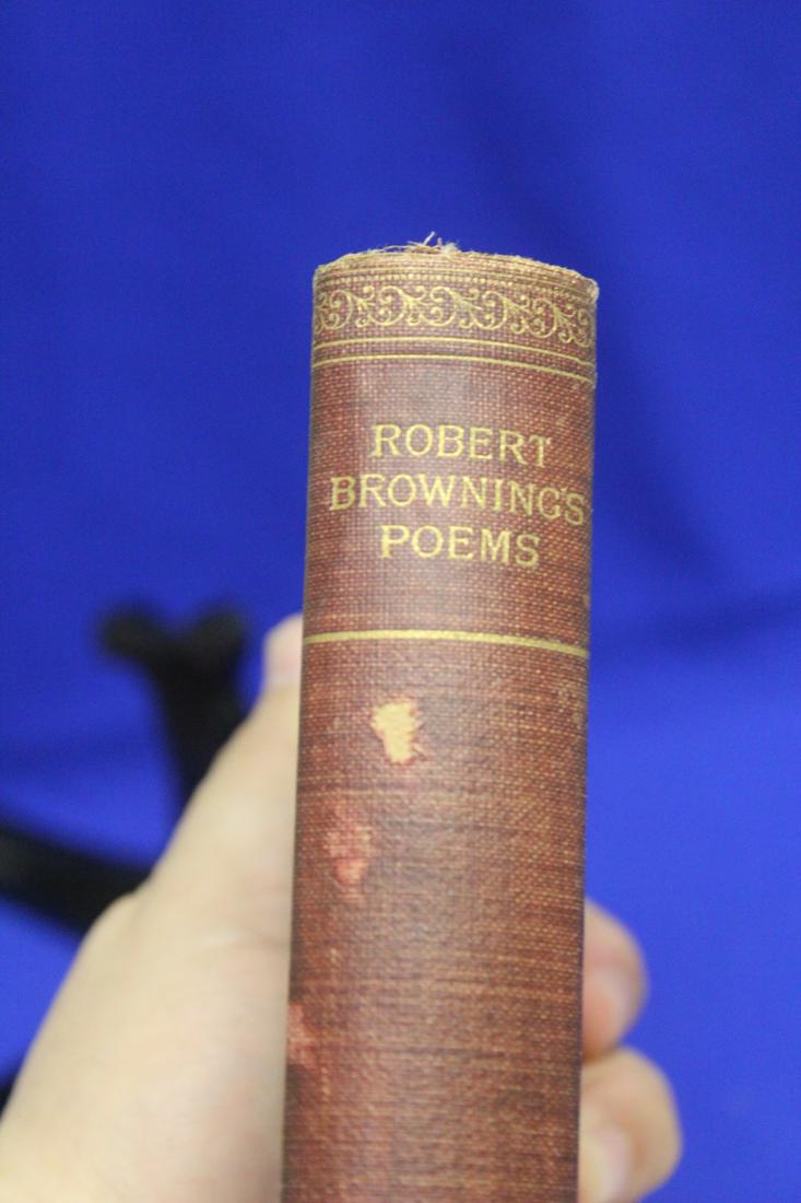 Hardcover Book 1896 on Robert Browning's Poems: as shown