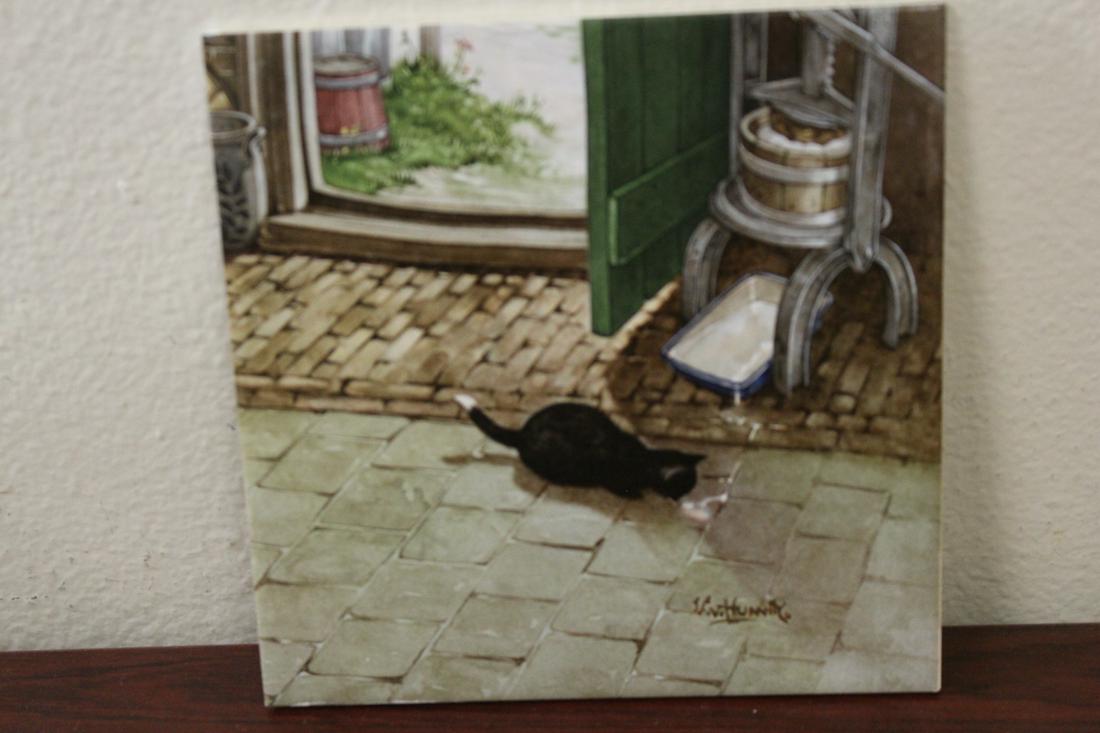 A Holland Mosa Tile: 6" square