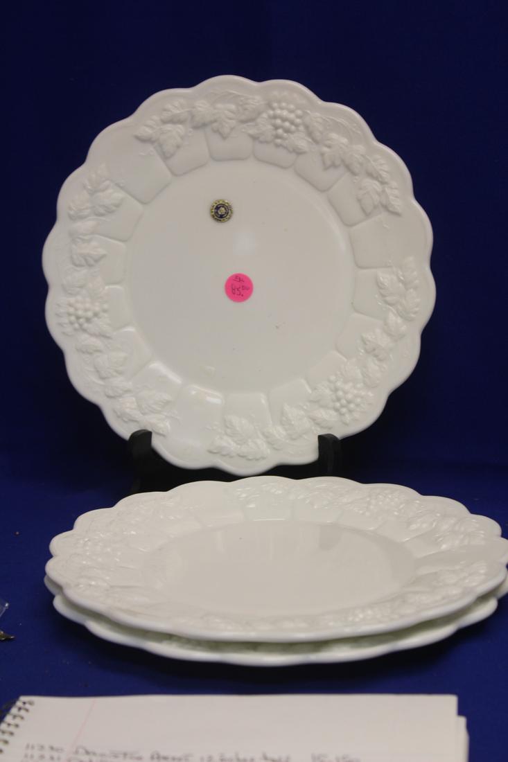 Milk glass dinner plates top