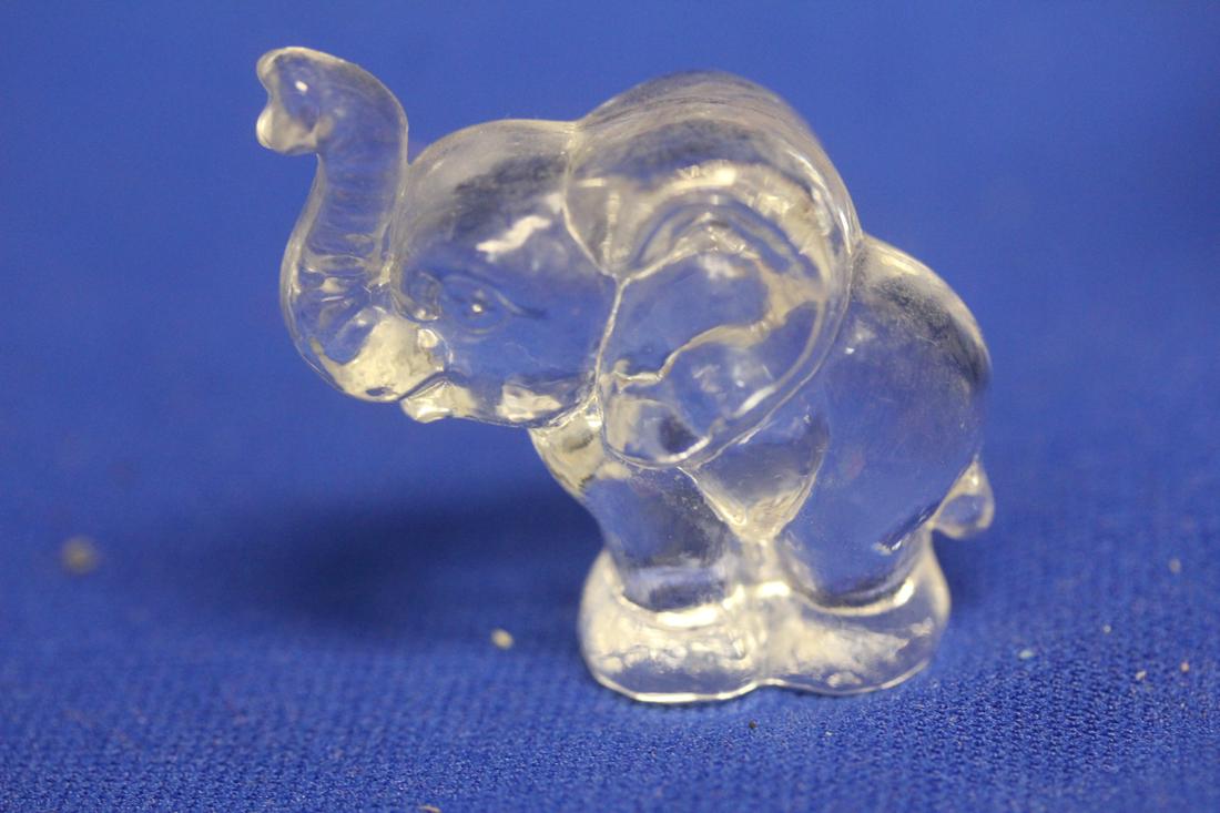 A Goebel Glass Elephant: 2" tall