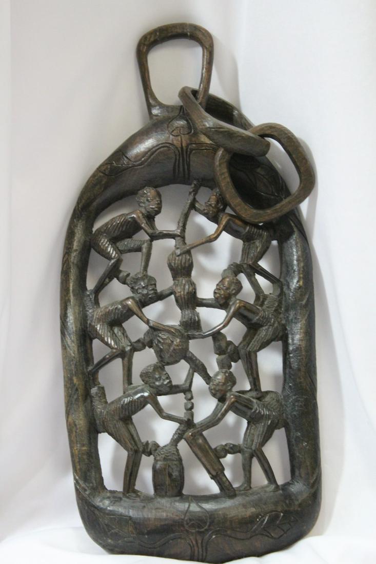 An African Art Panel: wood construction - 14" long