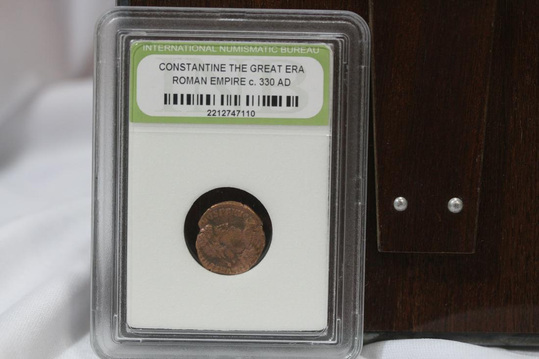 A Slabbed Roman Empire Coin: Constantine the Great era - c.330 AD