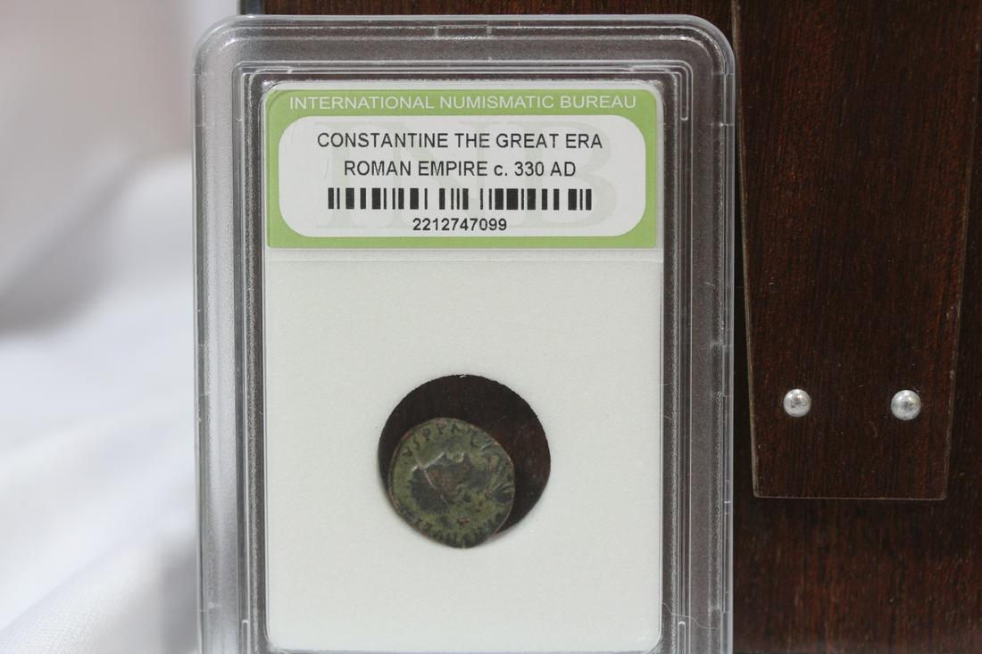 A Slabbed Roman Empire Coin: Constantine the Great era - c.330 AD
