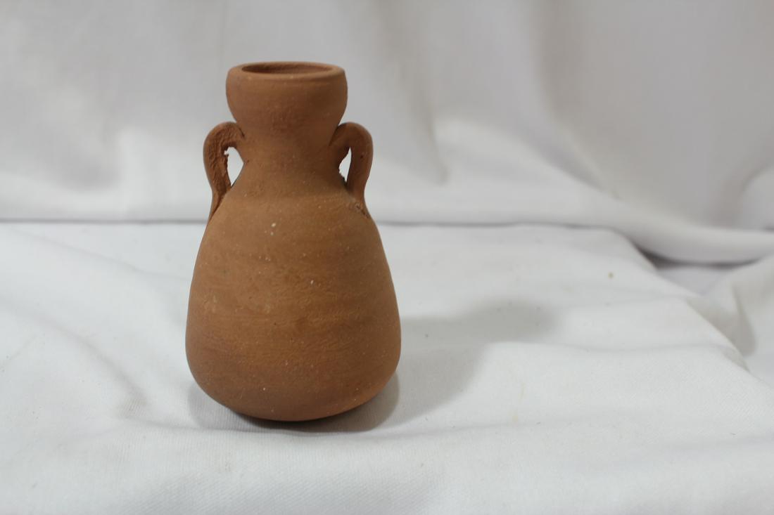 A Clay Vessel: 3" tall
