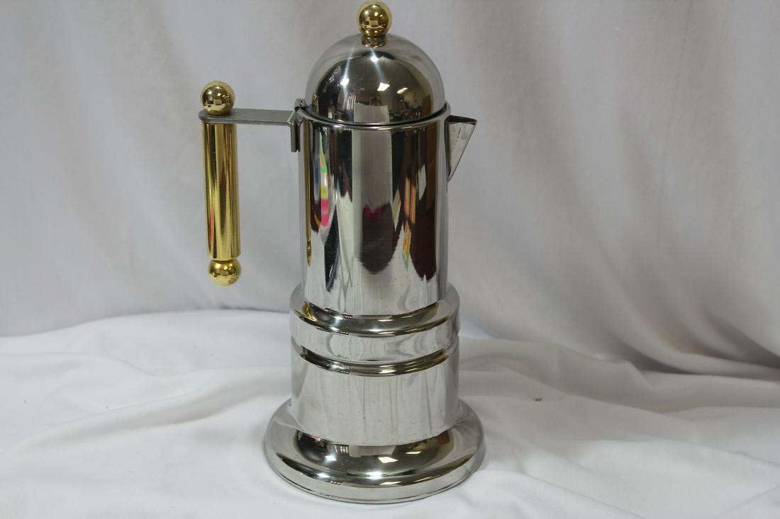 An Italian Deco Style Coffe Maker: 10" tall