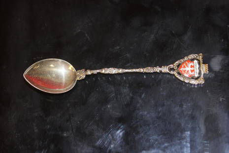 An 800 Silver Souvenir Spoon: 4 1/2" long