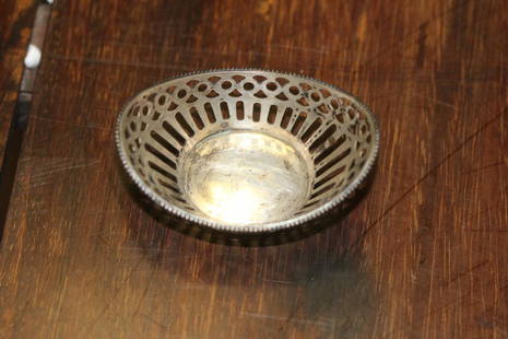 A Small Sterling Reticulated Bowl: 2 5/8" across