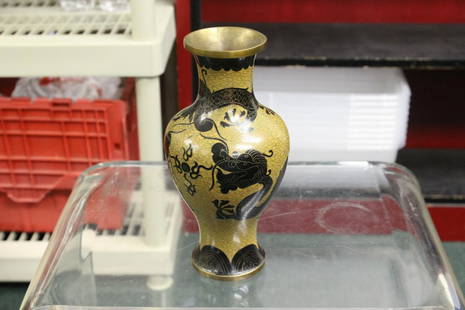 A Cloisonne Vase: Marked "China" - early to mid 20th century - chinese - 9 1/2" tall