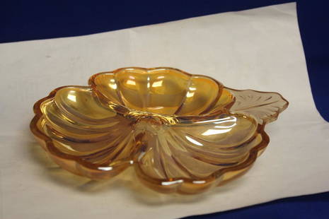 Carnival Glass Tray: 7" in length