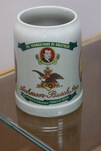 Anheuser-Bush Beer Stein: Vintage Budweiser Beer Stein