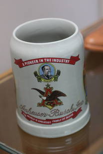 Anheuser-Bush Beer Stein: Vintage Budweiser Beer Stein