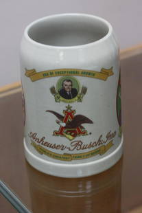 Anheuser-Bush Beer Stein: Vintage Budweiser Beer Stein