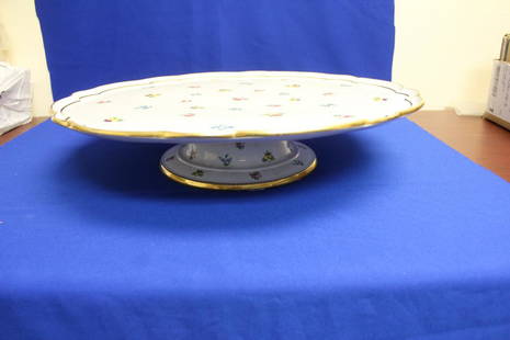 An Antique Minton Cake Server: 19 inches in diameter - please note: faint hairline