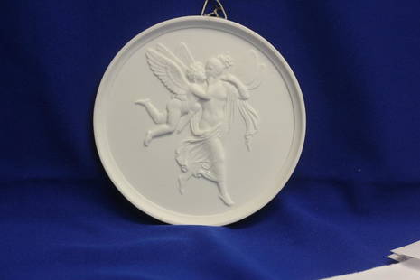 A B&G Royal Copenhagen Bisque Plaque: 5 3/4" in diameter