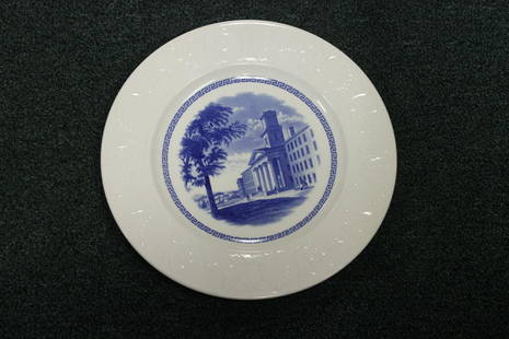 A Wedgwood Amherst College Plate: 10 1/2" in diameter