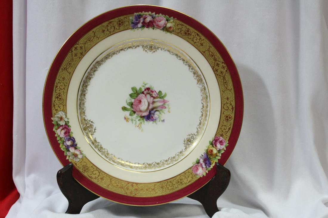 An Antique Charles Ahrenfeldt Richard Briggs Boston Plate: most likely a Limoges company - rare - 9 1/2" in diameter