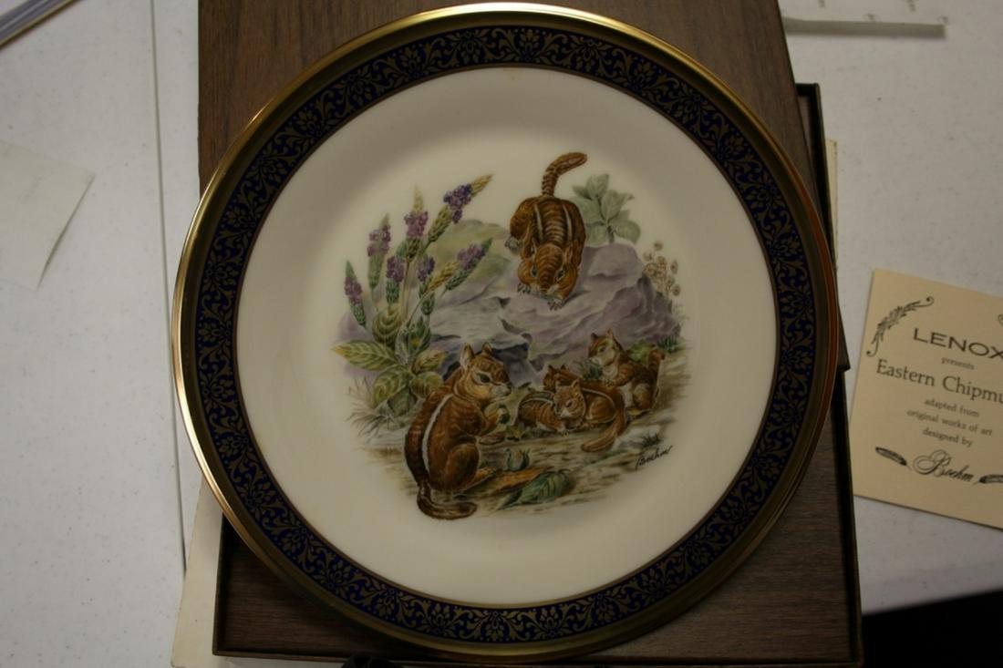 A Lenox Collector's Plate - Eastern Chipmunks: Boxed with paperwork - 10 3/4" in diameter