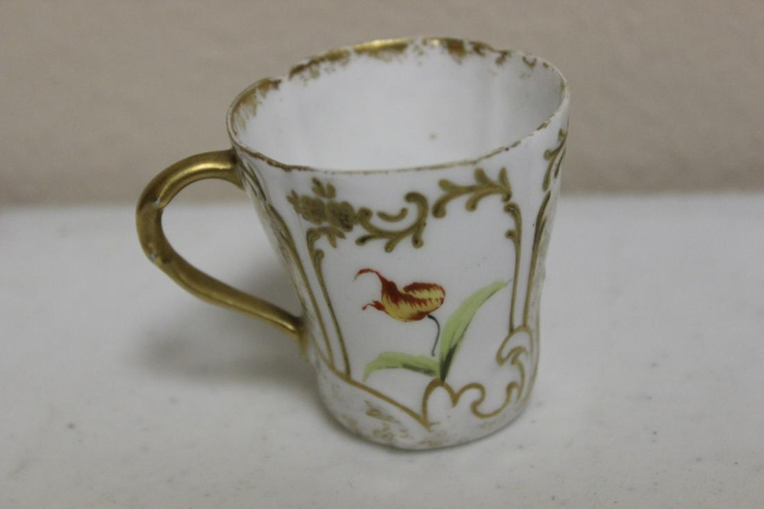 A Rare Miniature Egg Shell Porcelain Demitasse Cup: 2 inches tall - Unmarked