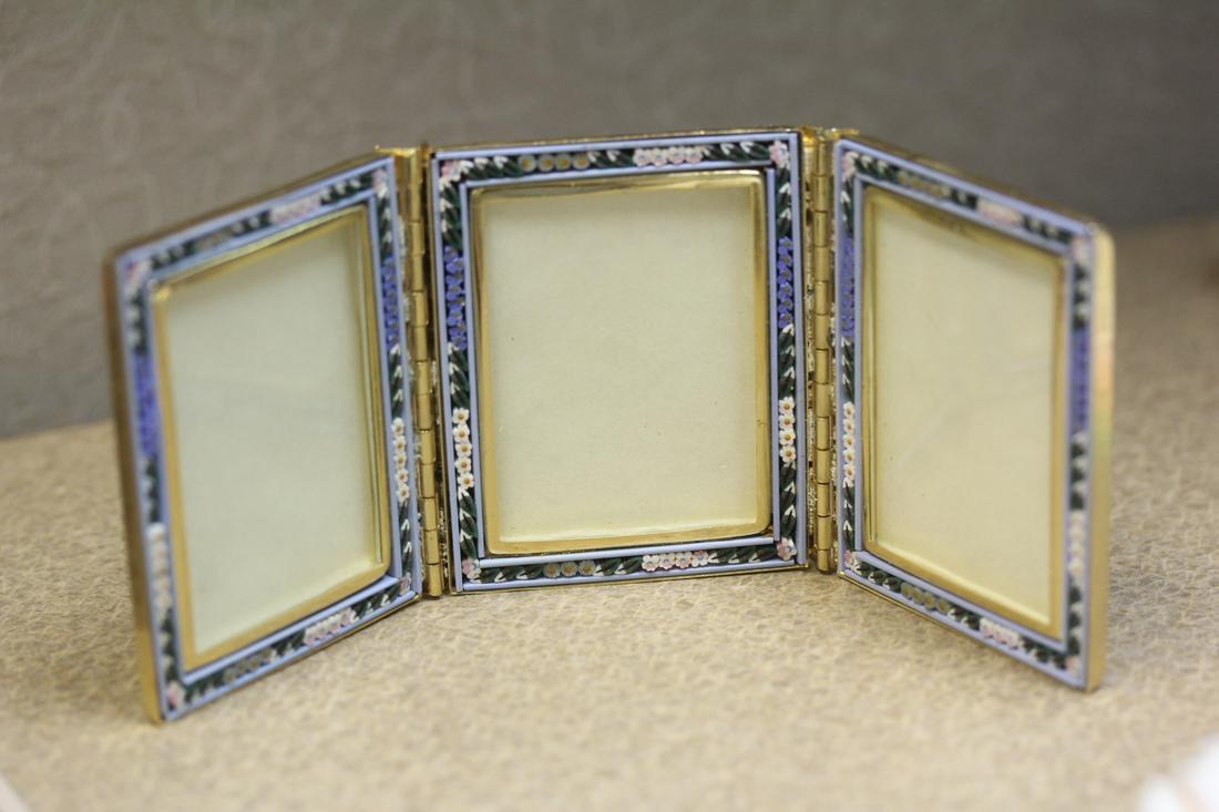 Micro Mosaic Picture Frame: will fit a 1 3/8" x 2" picture each - marked Italy