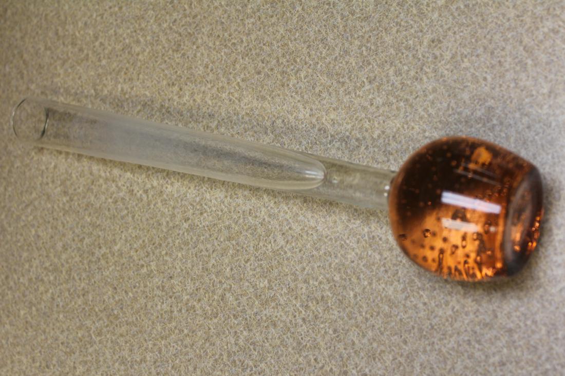 Control Bubble Art Glass Stem Vase: 10 1/8" tall