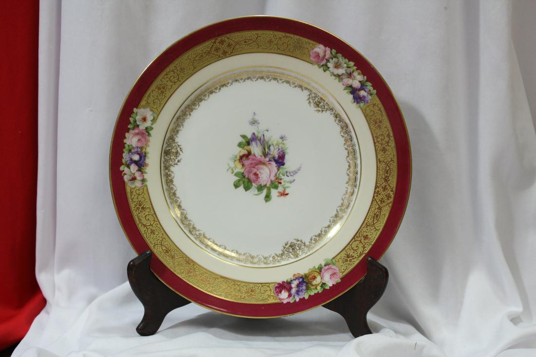 An Antique Charles Ahrenfeldt Richard Briggs Boston Plate: most likely a Limoges company - rare - 9 1/2" in diameter
