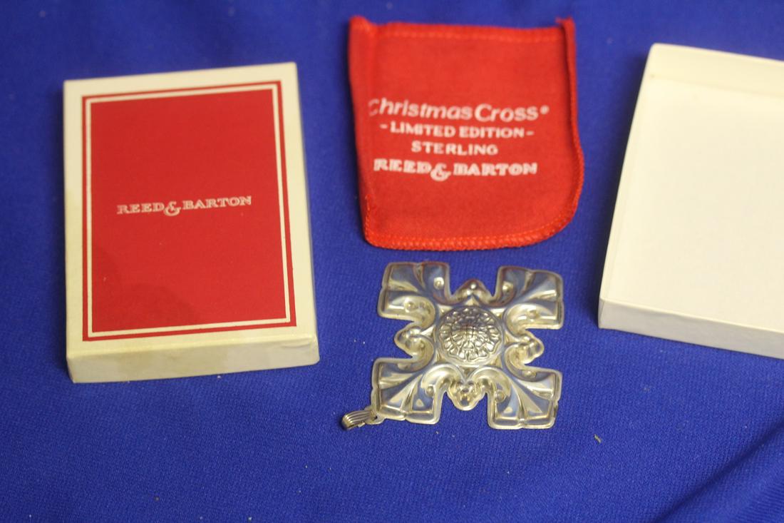 A Christmas Cross Sterling Ornament: Reed and Barton - boxed - 1976 - 2 5/8" across