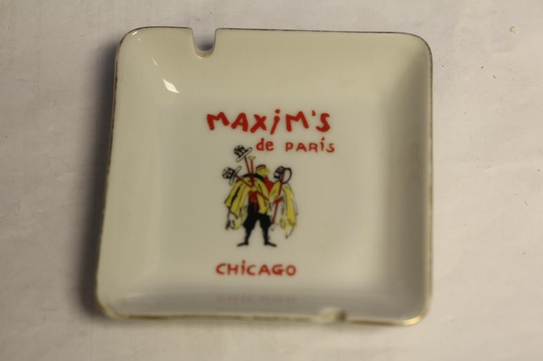 Maxim's de Paris Chicago Ashtray: 4 1/8" square