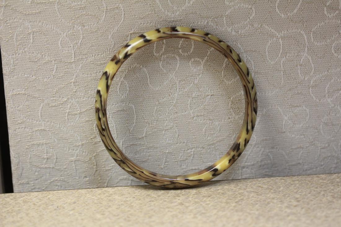 Vintage Bangle Bracelet: bakelite/lucite - 2 3/8" inside diameter