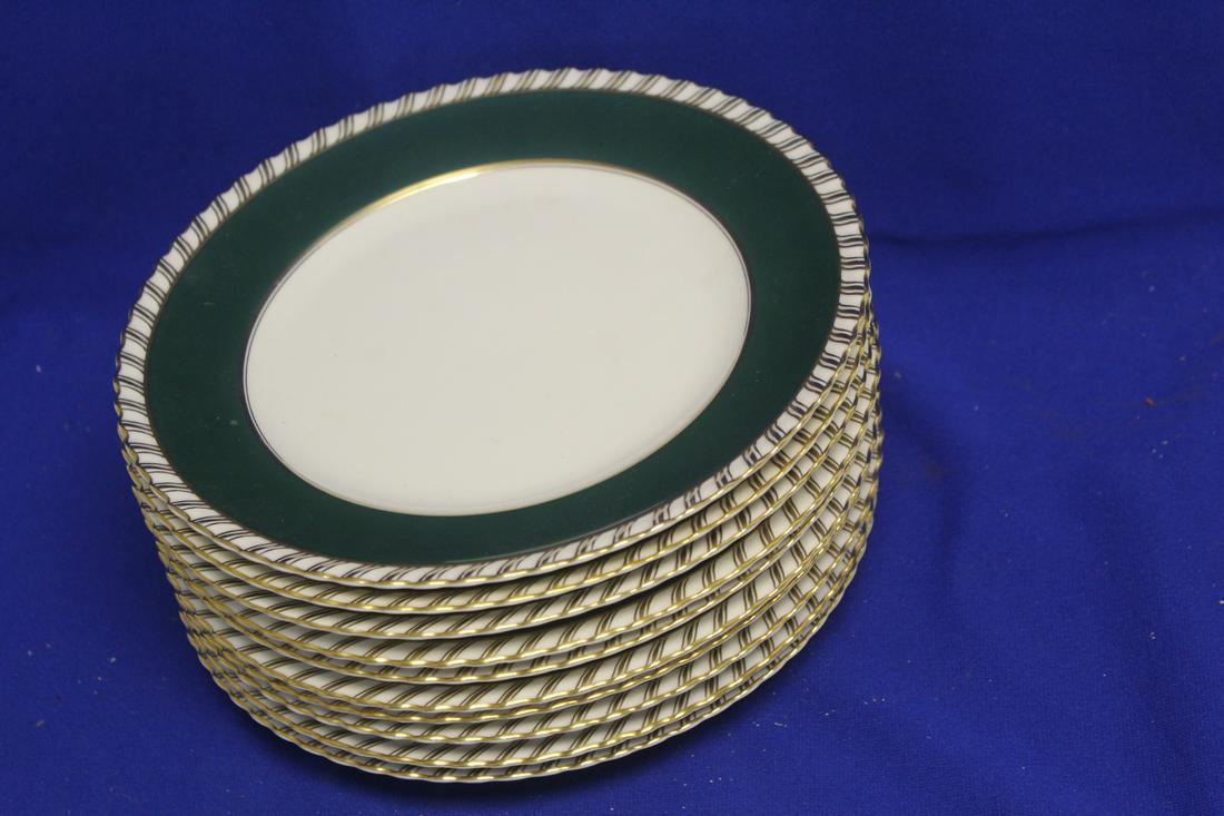 Set of 10 Franconia Selb Bavarian Dinner Plates: 9 inches in diameter