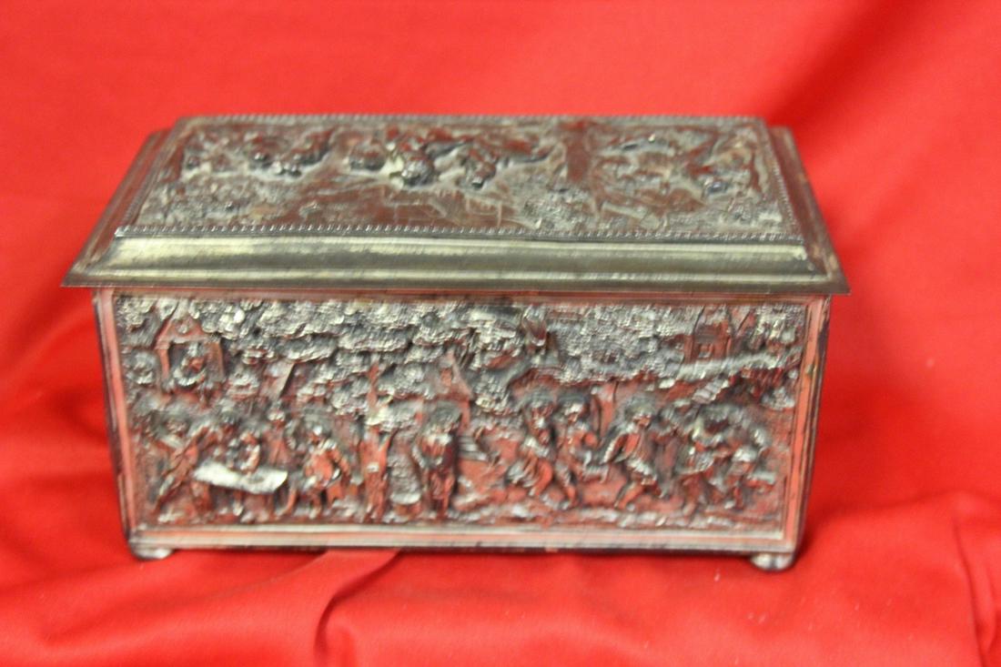 A Reposse Box: 7 3/8" x 4" - silverplated