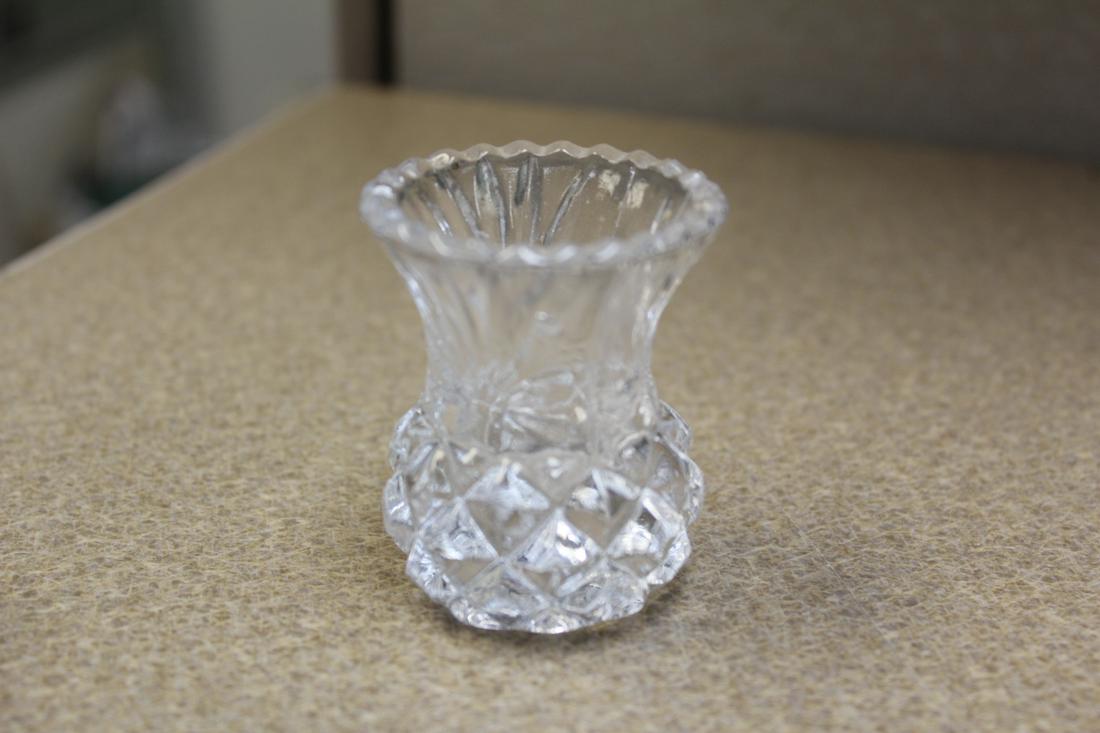 Vintage Press Glass Toothpick Holder: 2 1/4" tall