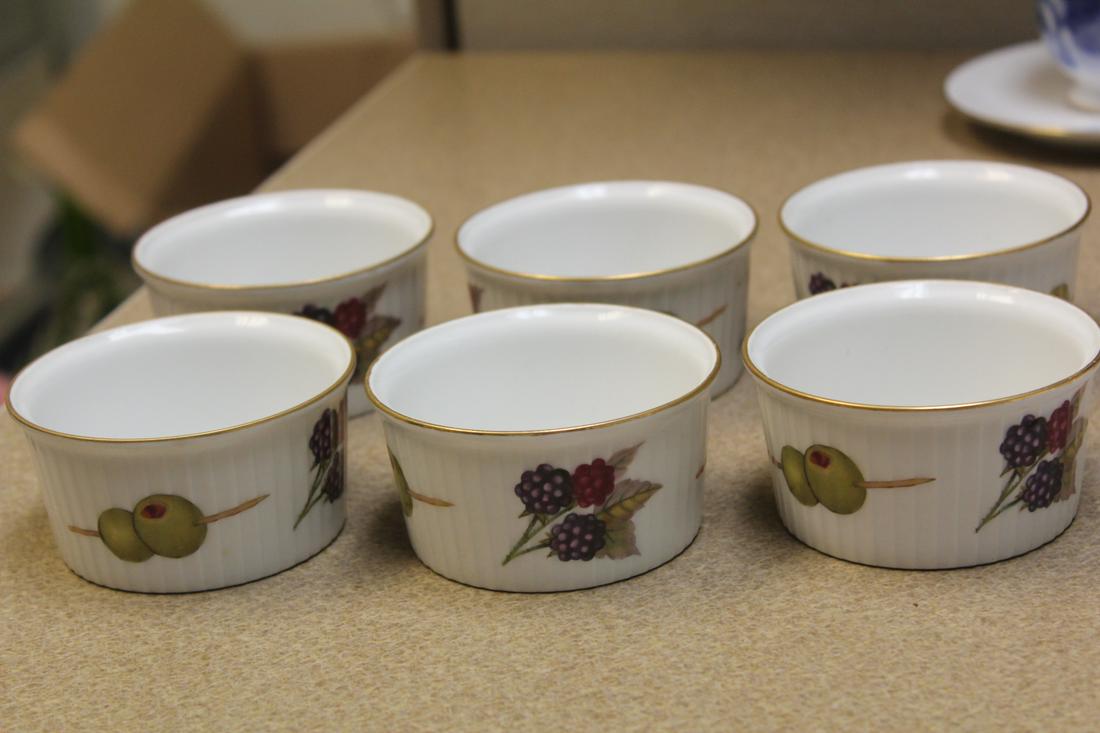Set of 6 Royal Worcester Ramekins: 3 1/8" in diameter