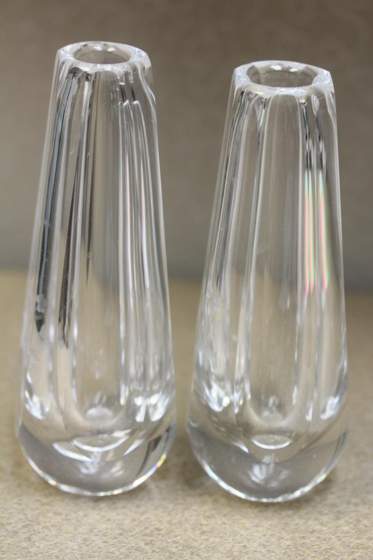 Marked Orrefors Bud Vases: 5" tall each