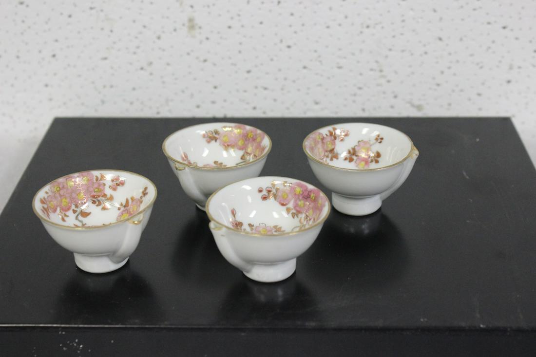 Lot of 4 Saki Cups: 2" in diameter each