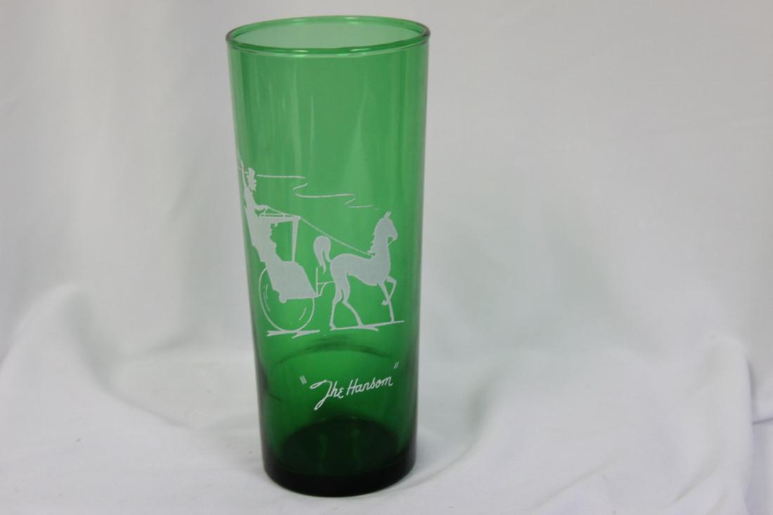 A Forest Green Tumbler: 6 5/8" tall